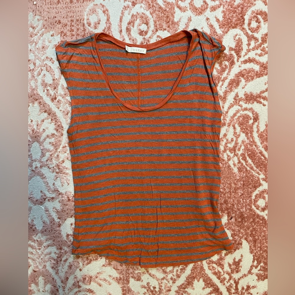 Malia tate stripe hinge top
